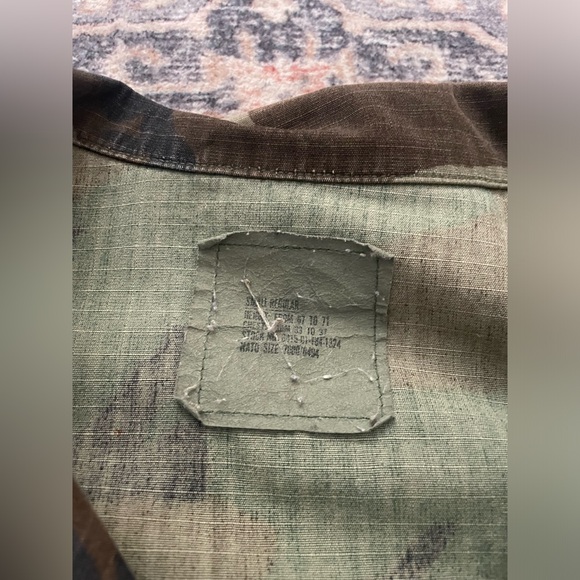 Vintage Green & Brown Unisex Camo Utility Jacket - Picture 3 of 7